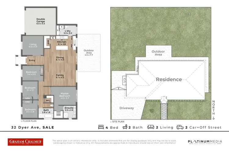 Floorplan of Homely house listing, 32 Dyer Avenue, Sale VIC 3850
