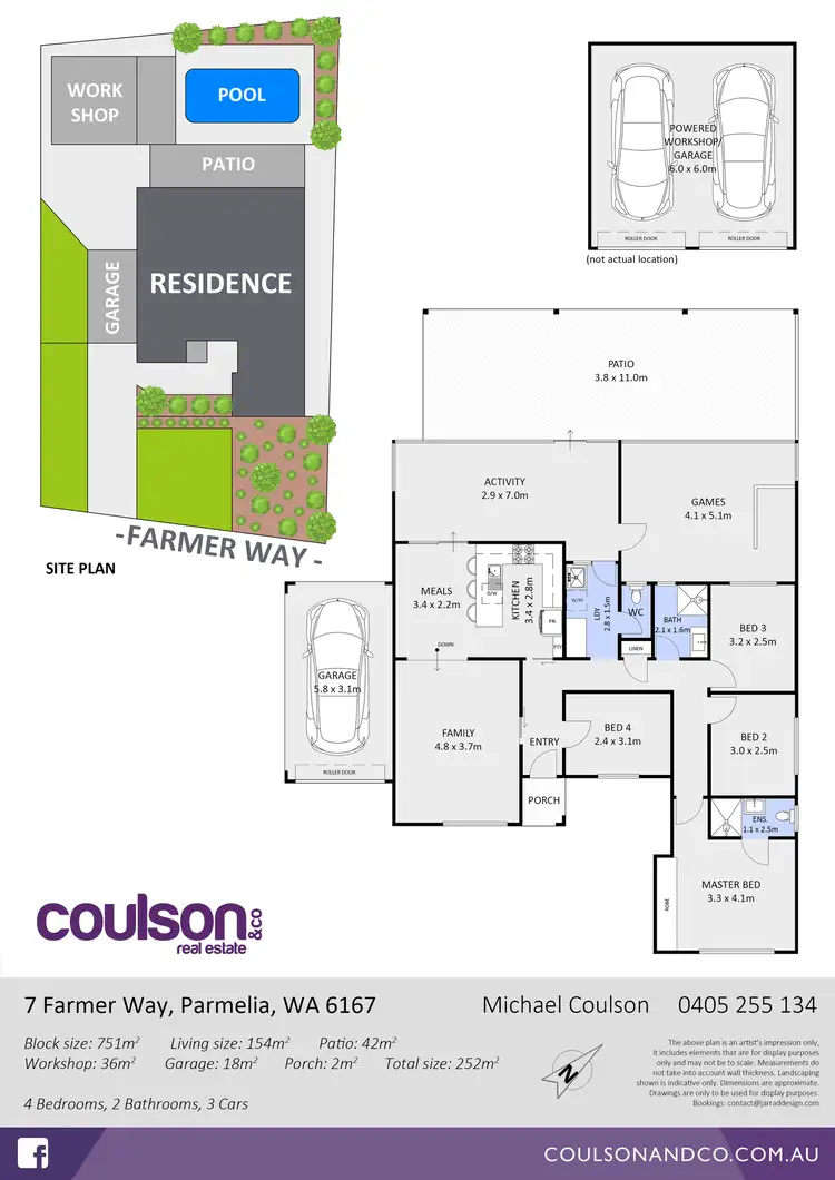 Floorplan of Homely house listing, 7 Farmer Way, Parmelia WA 6167