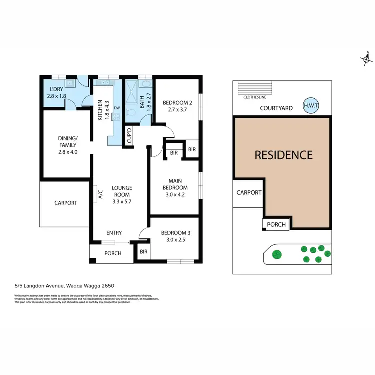 Floorplan of Homely house listing, 5/5 Langdon Avenue, Wagga Wagga NSW 2650