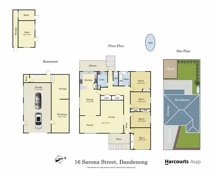 Floorplan of Homely house listing, 16 Sarona Street, Dandenong VIC 3175