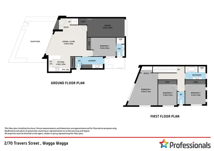 Floorplan of Homely townhouse listing, 2/70 Travers Street, Wagga Wagga NSW 2650