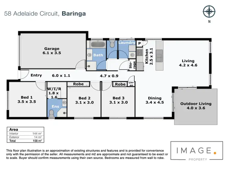 Floorplan of Homely house listing, 58 Adelaide Circuit, Baringa QLD 4551