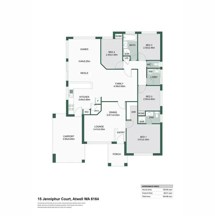 Floorplan of Homely house listing, 15 Jenniphur Court, Atwell WA 6164