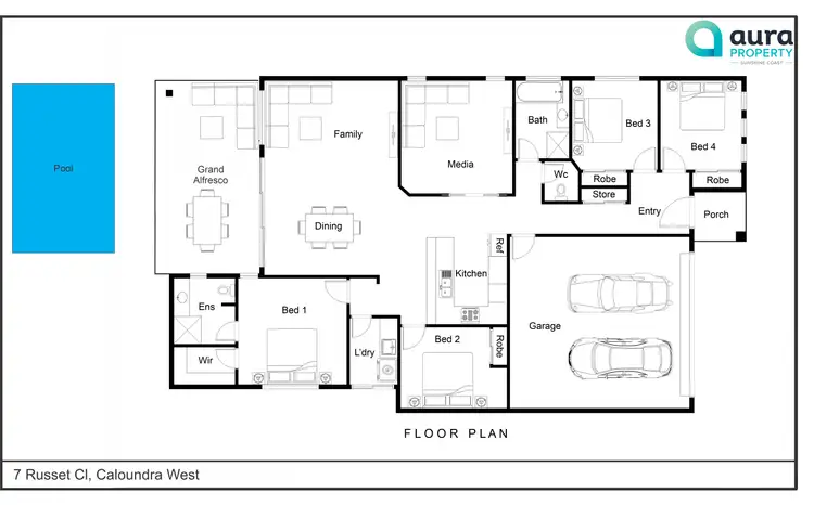 Floorplan of Homely house listing, 7 Russet Close, Caloundra West QLD 4551