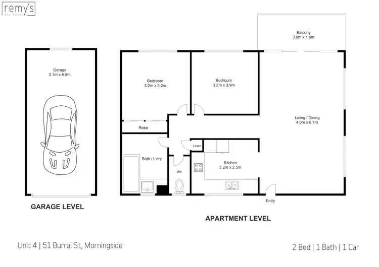 Floorplan of Homely apartment listing, 4/51 Burrai Street, Morningside QLD 4170