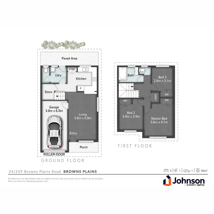Floorplan of Homely townhouse listing, 24/259-267 Browns Plains Road, Browns Plains QLD 4118