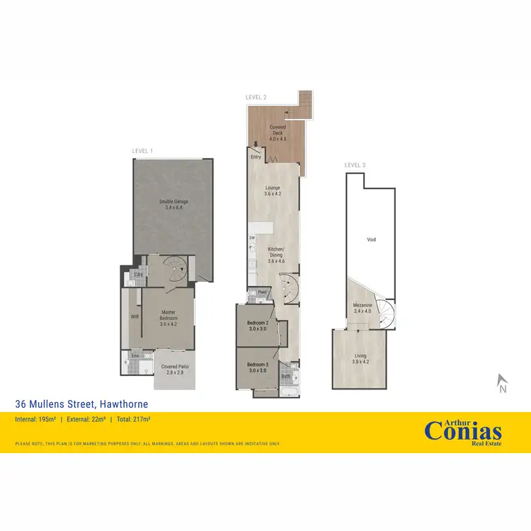 Floorplan of Homely townhouse listing, 36 Mullens Street, Hawthorne QLD 4171