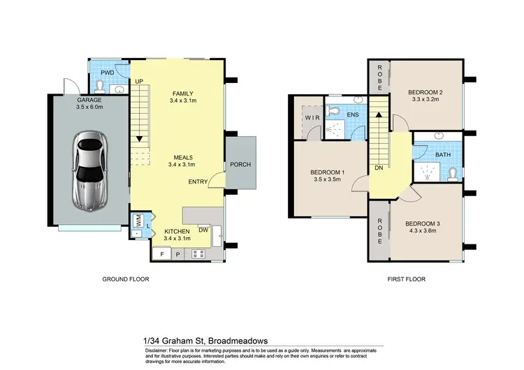 Floorplan of Homely unit listing, 1/34 Graham Street, Broadmeadows VIC 3047