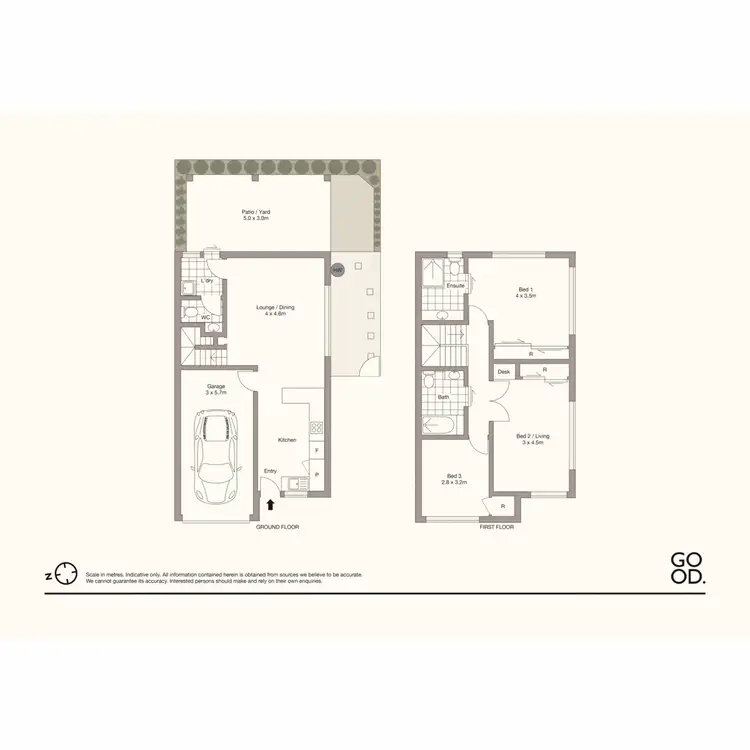 Floorplan of Homely townhouse listing, 3/38 Drummond Street, Rangeville QLD 4350