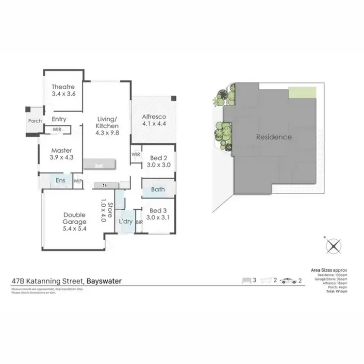Floorplan of Homely house listing, 47B Katanning Street, Bayswater WA 6053