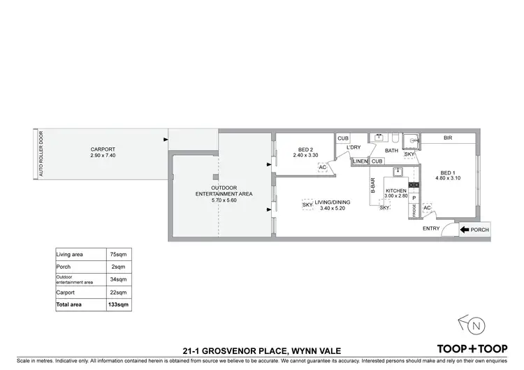Floorplan of Homely unit listing, 21/1-13 Grosvenor Place, Wynn Vale SA 5127