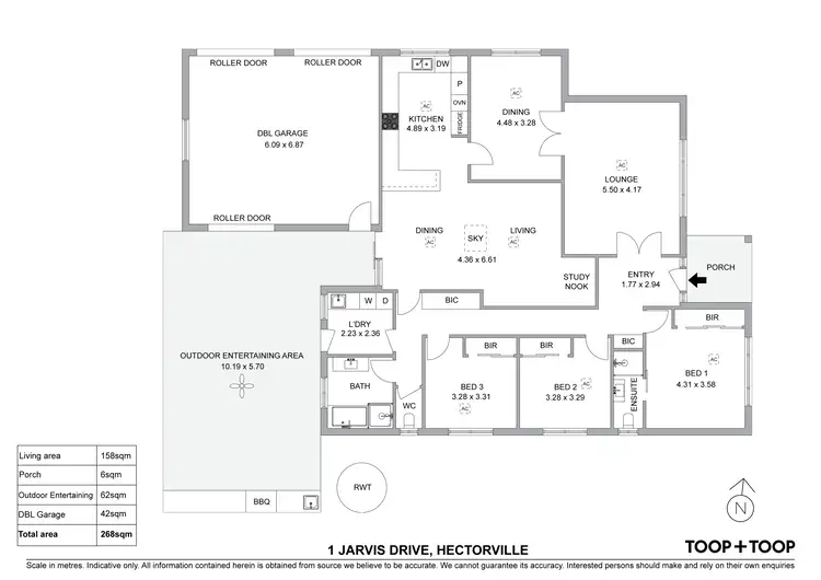 Floorplan of Homely house listing, 1 Jarvis Drive, Hectorville SA 5073