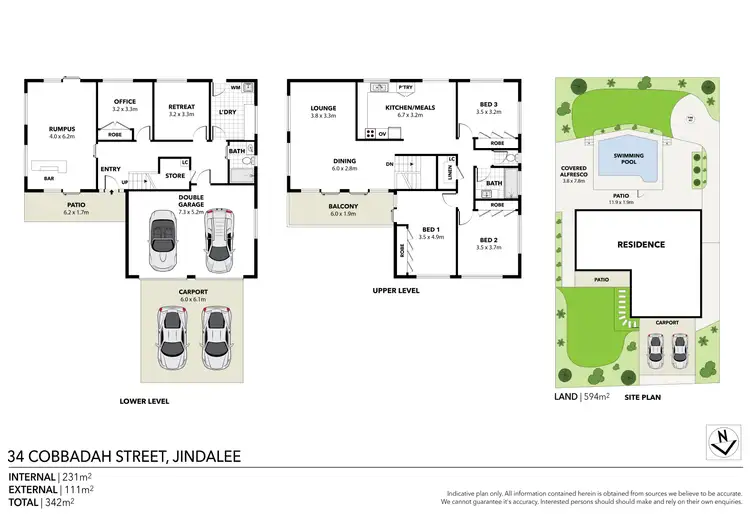 Floorplan of Homely house listing, 34 Cobbadah Street, Jindalee QLD 4074