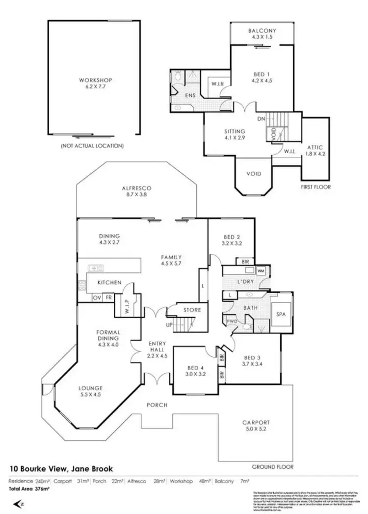 Floorplan of Homely house listing, 10 Bourke View, Jane Brook WA 6056