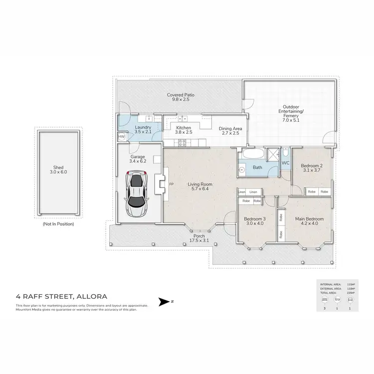 Floorplan of Homely house listing, 4 Raff Street, Allora QLD 4362