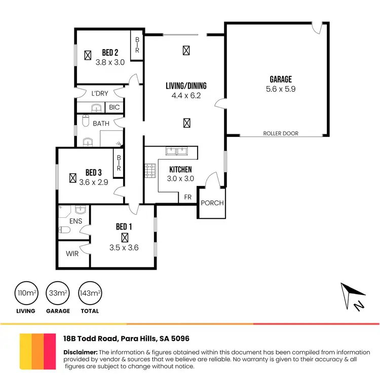 Floorplan of Homely house listing, 18B Todd Road, Para Hills SA 5096