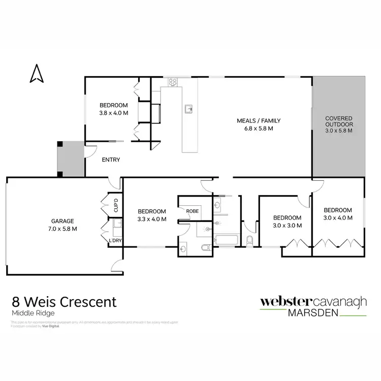 Floorplan of Homely house listing, 8 Weis Crescent, Middle Ridge QLD 4350