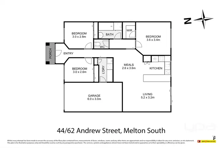 Floorplan of Homely townhouse listing, 44/62 Andrew Street, Melton South VIC 3338