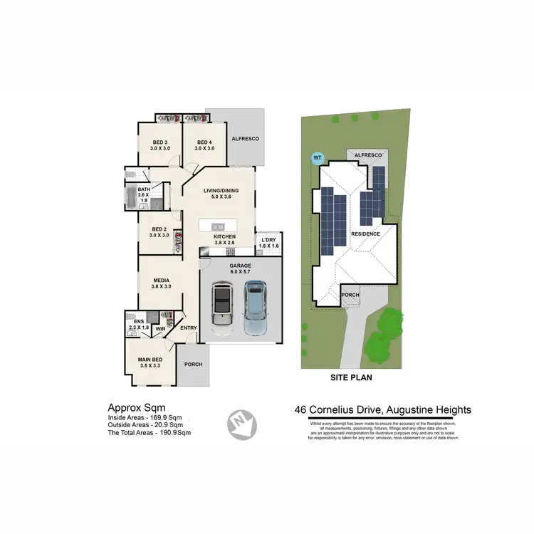 Floorplan of Homely house listing, 46 Cornelius Drive, Augustine Heights QLD 4300
