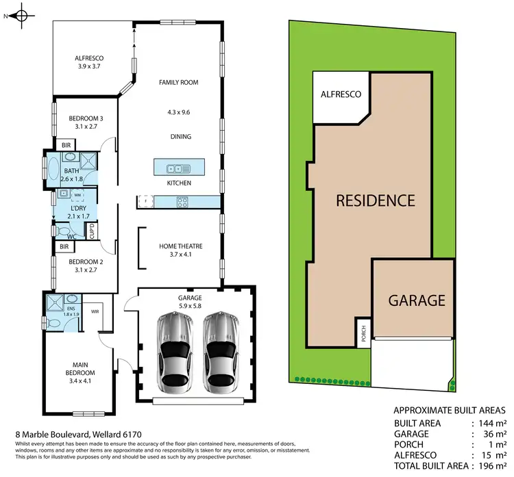 Floorplan of Homely house listing, 8 Marble Boulevard, Wellard WA 6170