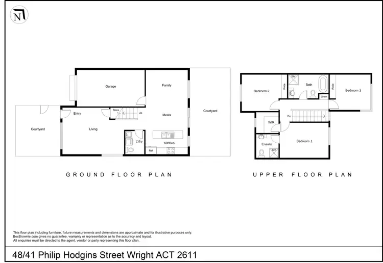 Floorplan of Homely townhouse listing, 48/41 Philip Hodgins Street, Wright ACT 2611