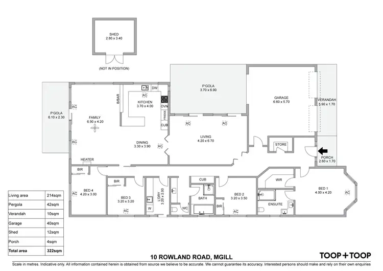 Floorplan of Homely house listing, 10 Rowland Road, Magill SA 5072