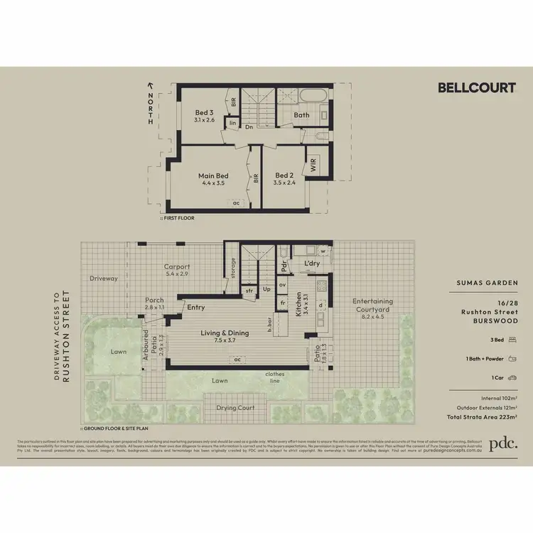 Floorplan of Homely townhouse listing, 16/28 Rushton Street, Burswood WA 6100