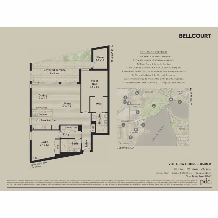 Floorplan of Homely apartment listing, 4/4 Goatcher Vista, Shenton Park WA 6008