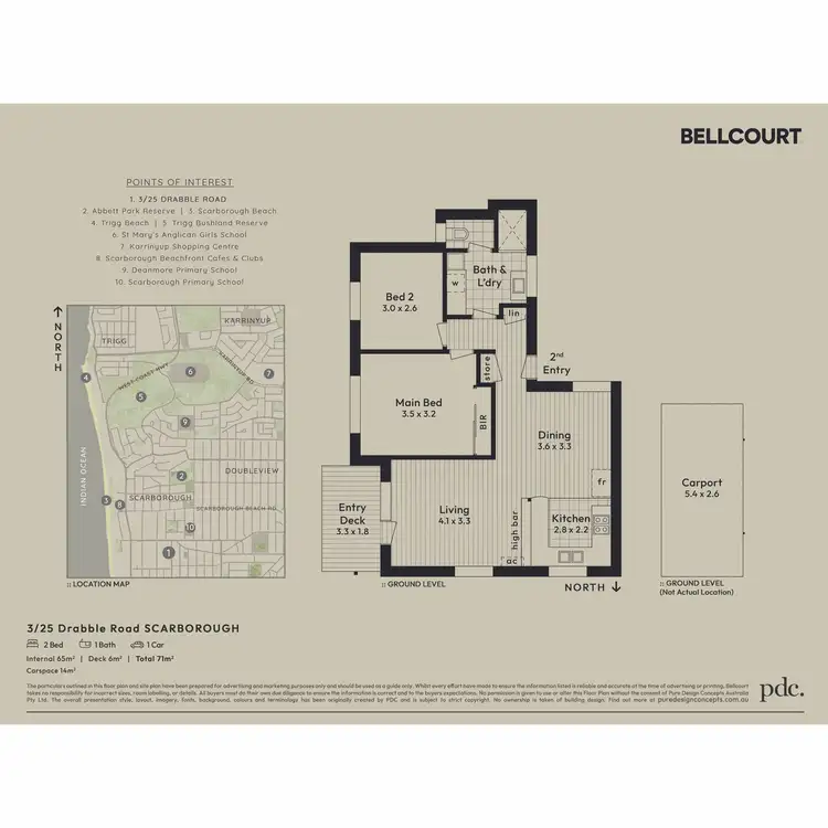 Floorplan of Homely apartment listing, 3/25 Drabble Road, Scarborough WA 6019
