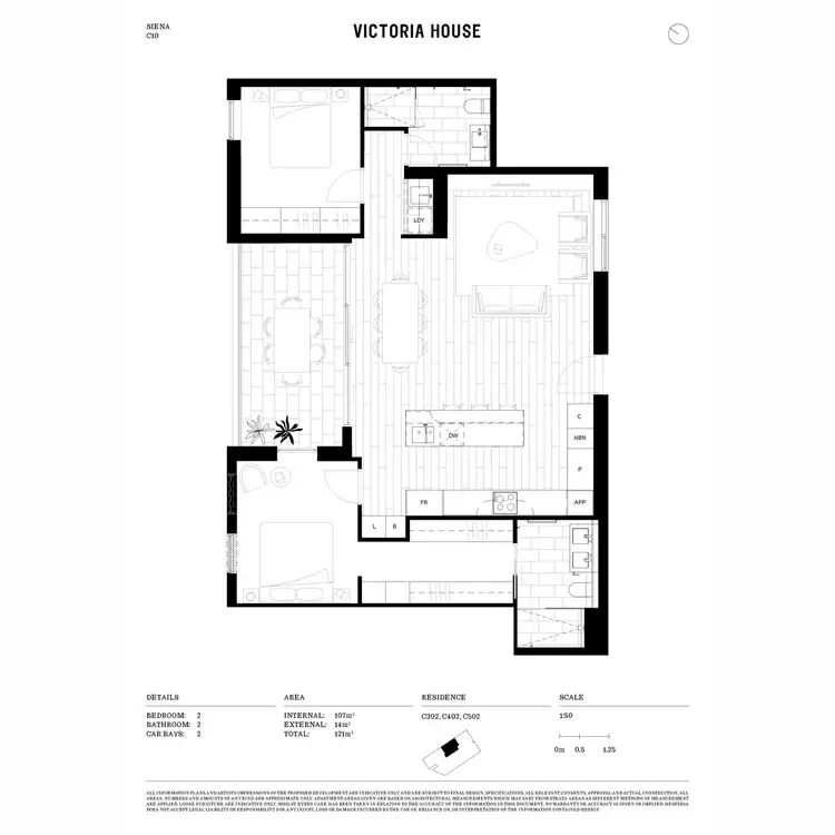 Floorplan of Homely apartment listing, 502/2 Goatcher Vista, Shenton Park WA 6008