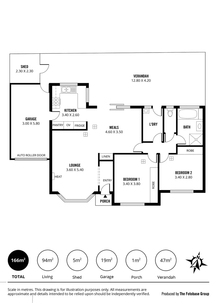 Floorplan of Homely unit listing, 2/1 Fourth Avenue, Seaton SA 5023