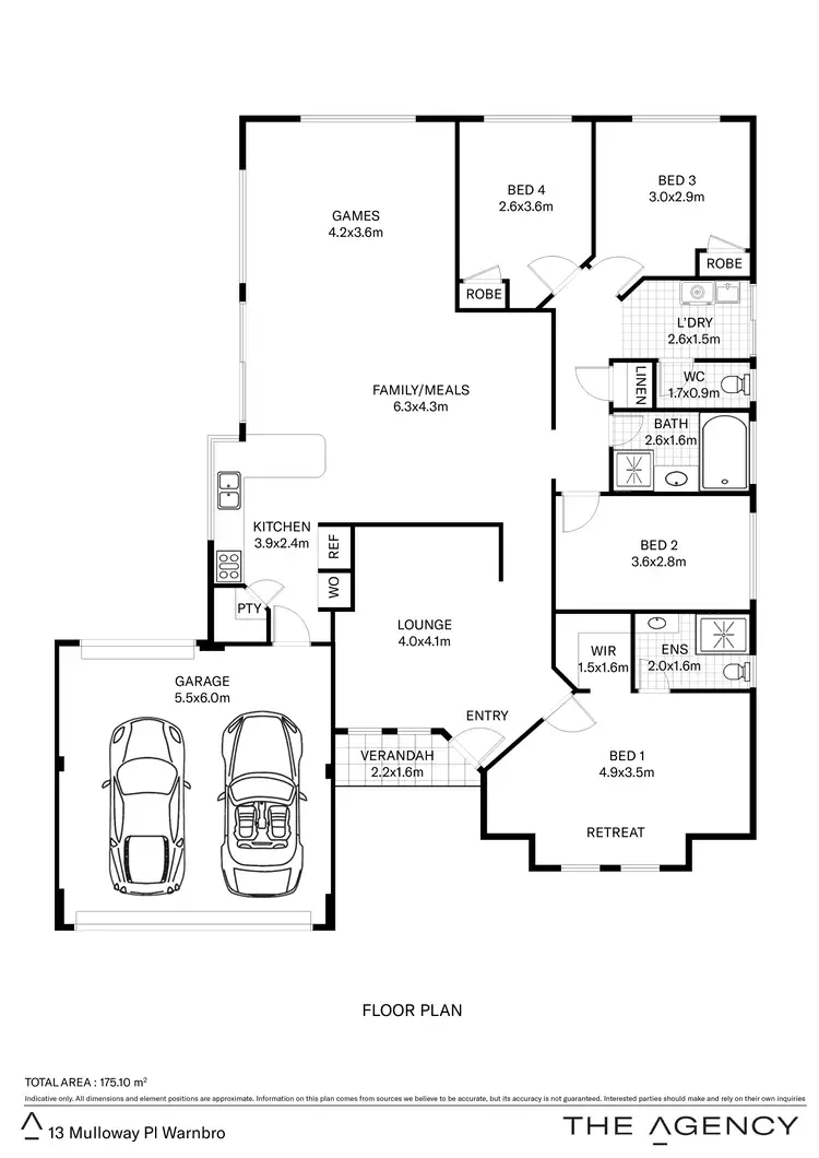 Floorplan of Homely house listing, 13 Mulloway Place, Warnbro WA 6169