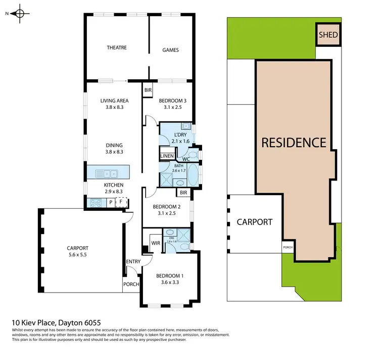 Floorplan of Homely house listing, 10 Kiev Place, Dayton WA 6055