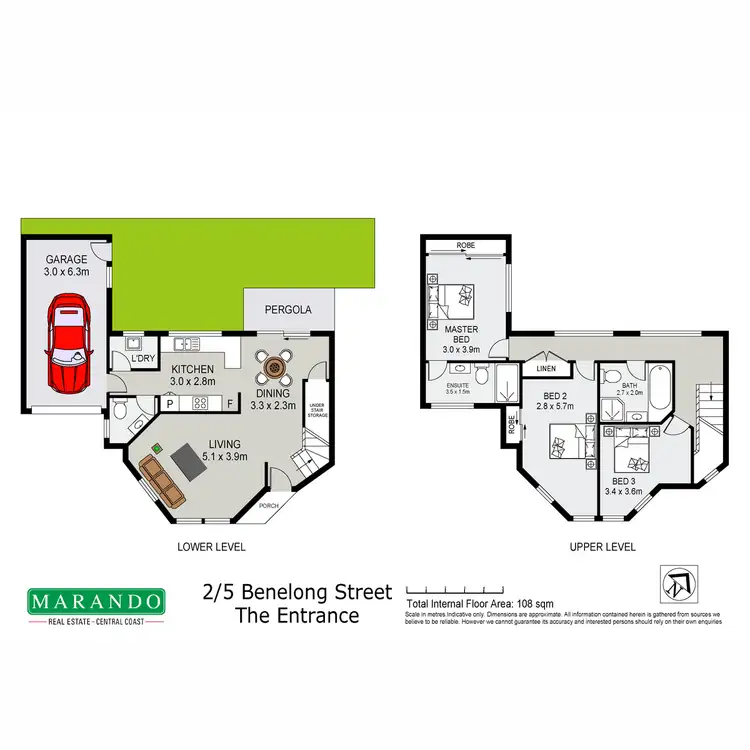 Floorplan of Homely townhouse listing, 2/5 Benelong Street, The Entrance NSW 2261