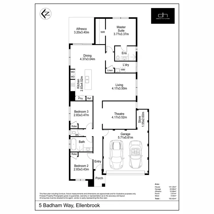 Floorplan of Homely house listing, 5 Badham Way, Ellenbrook WA 6069