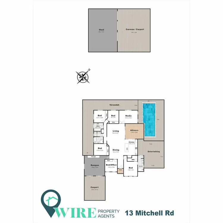 Floorplan of Homely house listing, 13 Mitchell Road, Highfields QLD 4352