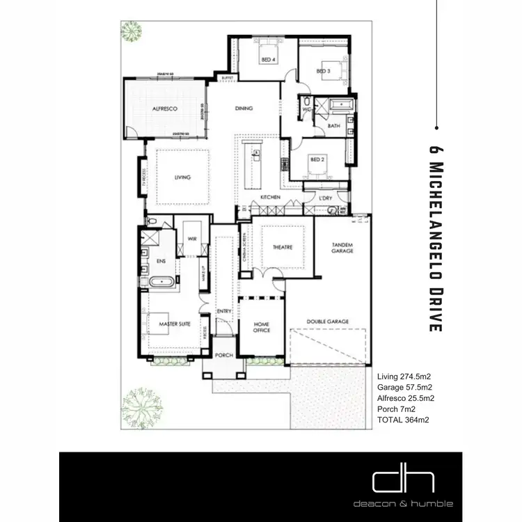 Floorplan of Homely house listing, 6 Michelangelo Drive, Landsdale WA 6065