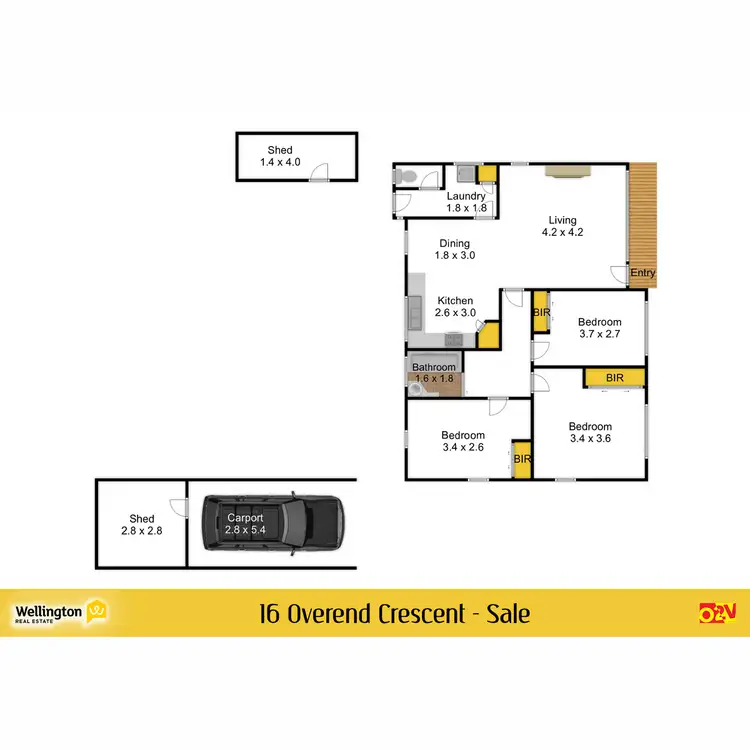 Floorplan of Homely house listing, 16 Overend Crescent, Sale VIC 3850
