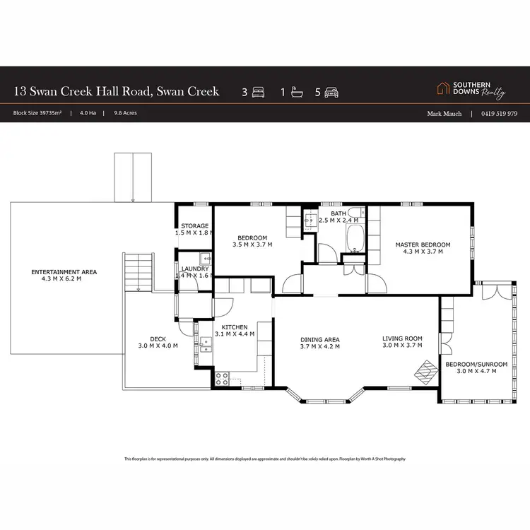 Floorplan of Homely rural property listing, 13 Swan Creek Hall Road, Swan Creek QLD 4370