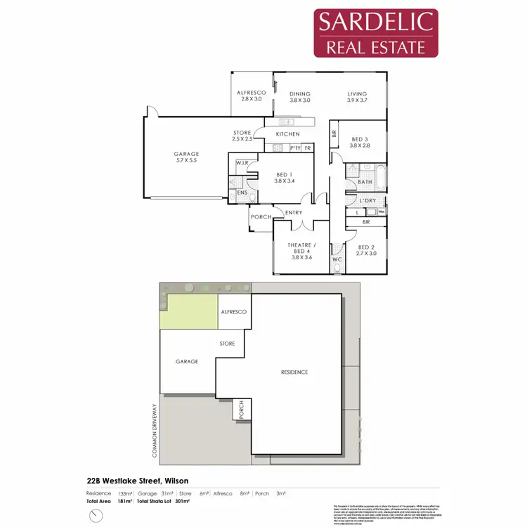 Floorplan of Homely house listing, 22B Westlake Street, Wilson WA 6107