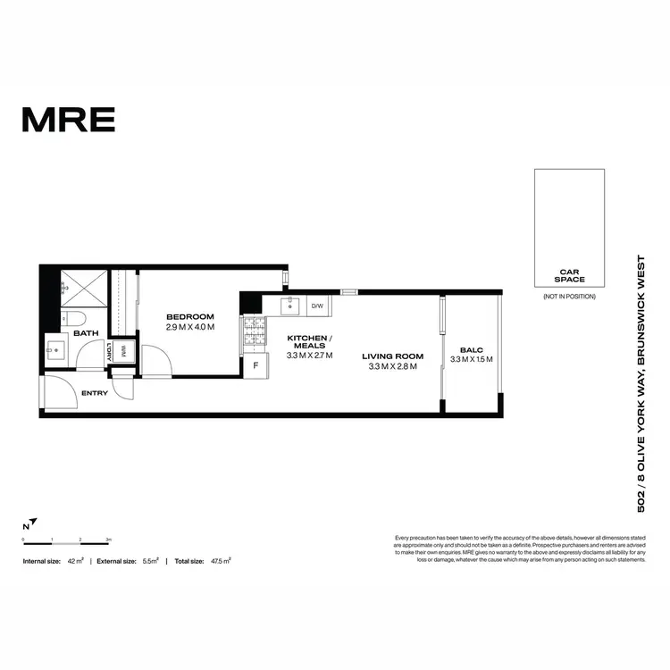 Floorplan of Homely apartment listing, 502/8 Olive York Way, Brunswick West VIC 3055