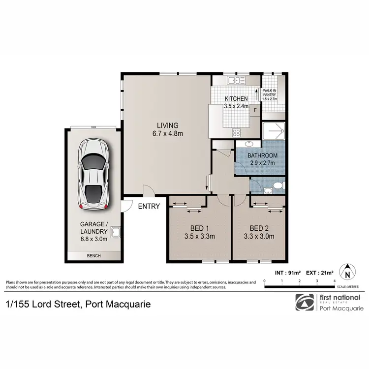 Floorplan of Homely unit listing, 1/155 Lord Street, Port Macquarie NSW 2444