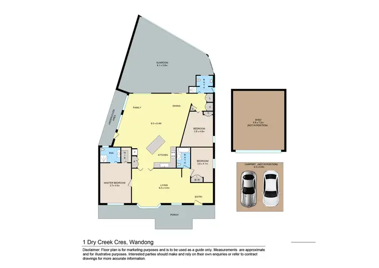 Floorplan of Homely house listing, 1 Dry Creek Crescent, Wandong VIC 3758