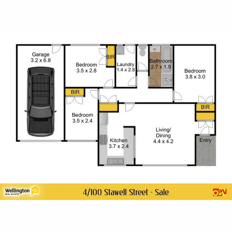 Floorplan of Homely unit listing, 4/100 Stawell Street, Sale VIC 3850