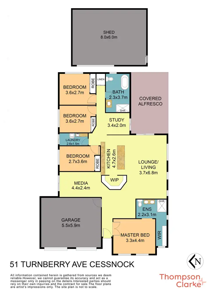 Floorplan of Homely house listing, 51 Turnberry Avenue, Cessnock NSW 2325