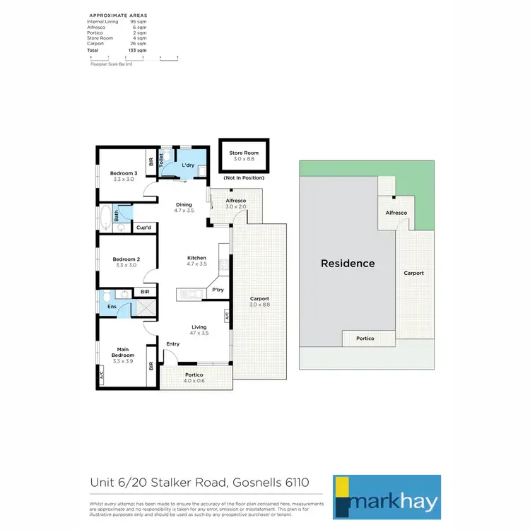 Floorplan of Homely villa listing, 6/20 Stalker Road, Gosnells WA 6110