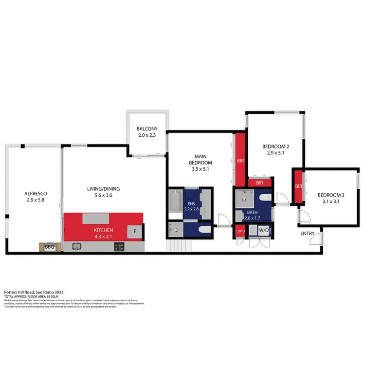 Floorplan of Homely unit listing, 135/17 Potters Hill Road, San Remo VIC 3925