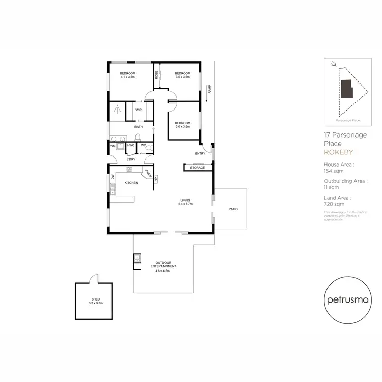 Floorplan of Homely house listing, 17 Parsonage Place, Rokeby TAS 7019