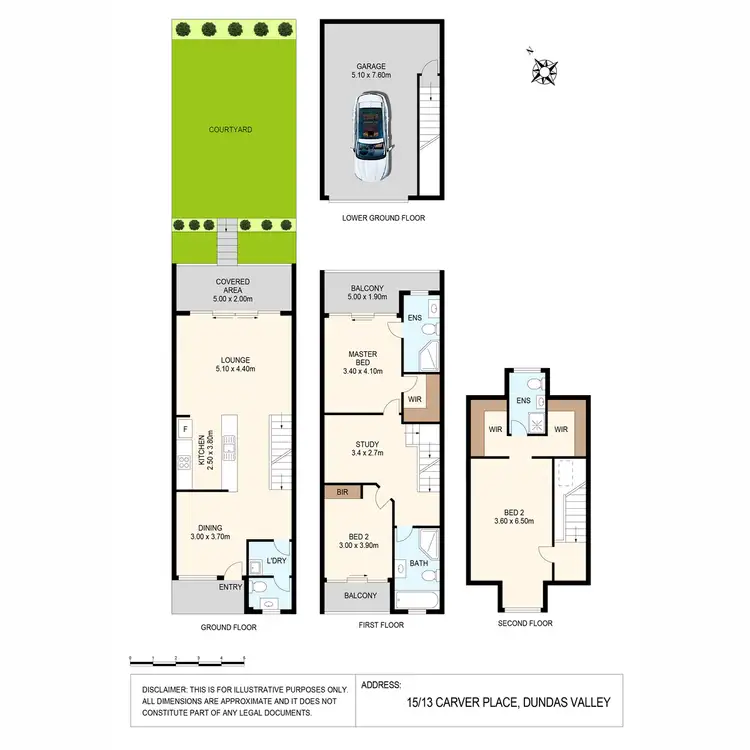 Floorplan of Homely townhouse listing, 15/13-16 Carver Place, Dundas Valley NSW 2117