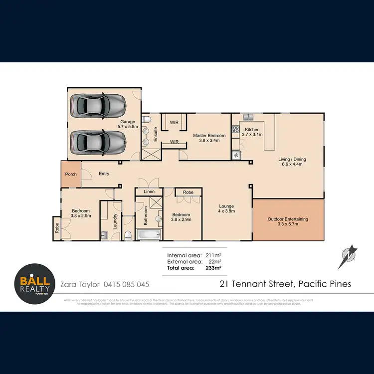 Floorplan of Homely house listing, 21 Tennant Street, Pacific Pines QLD 4211
